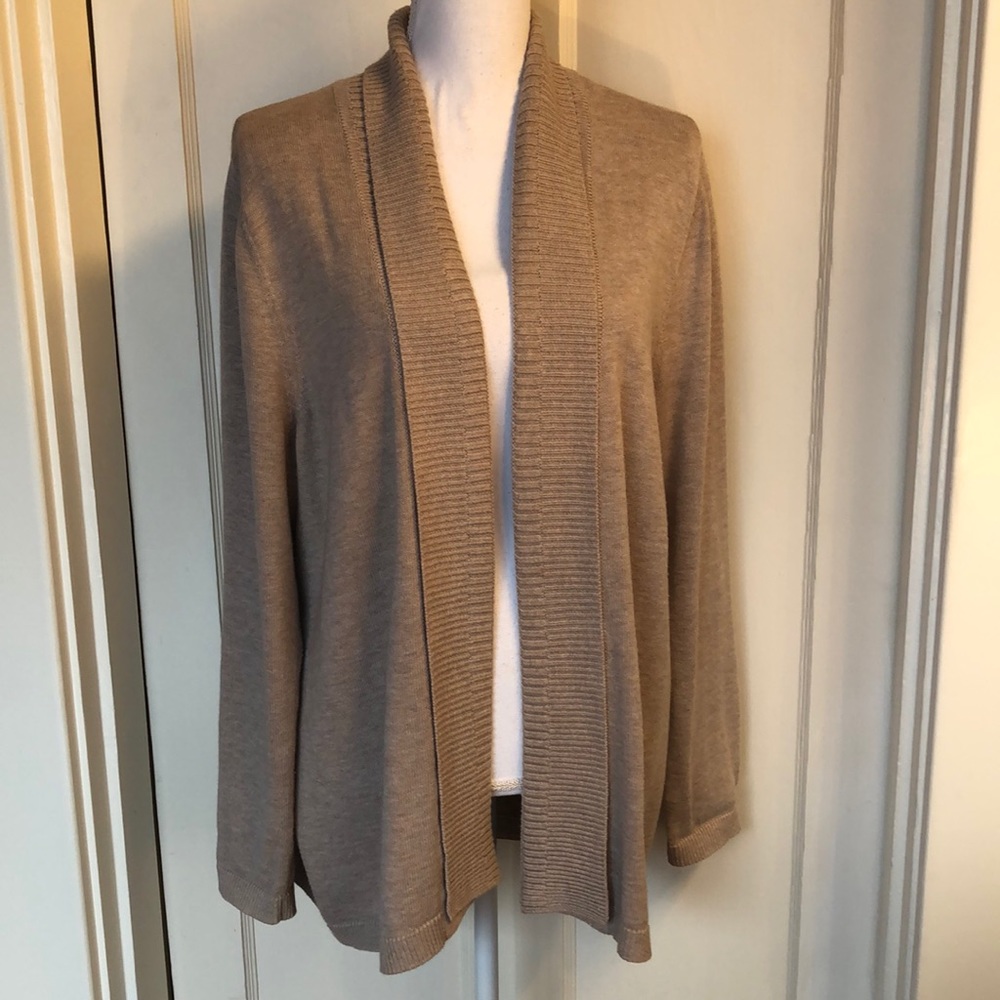 Chico’s Tan Open Cardigan
